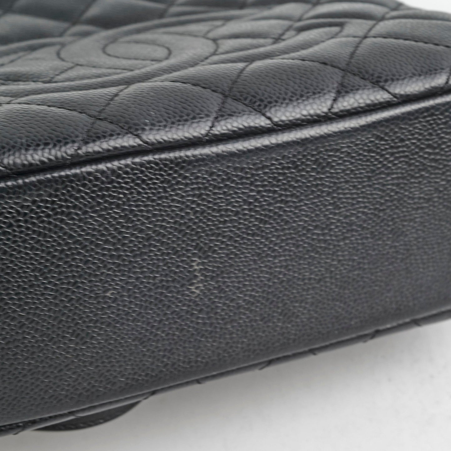 Chanel Caviar PST Petite Shopping Tote (Black)