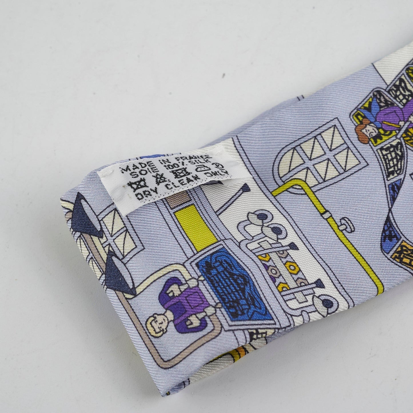 Hermes Silk Twilly Blue/Yellow
