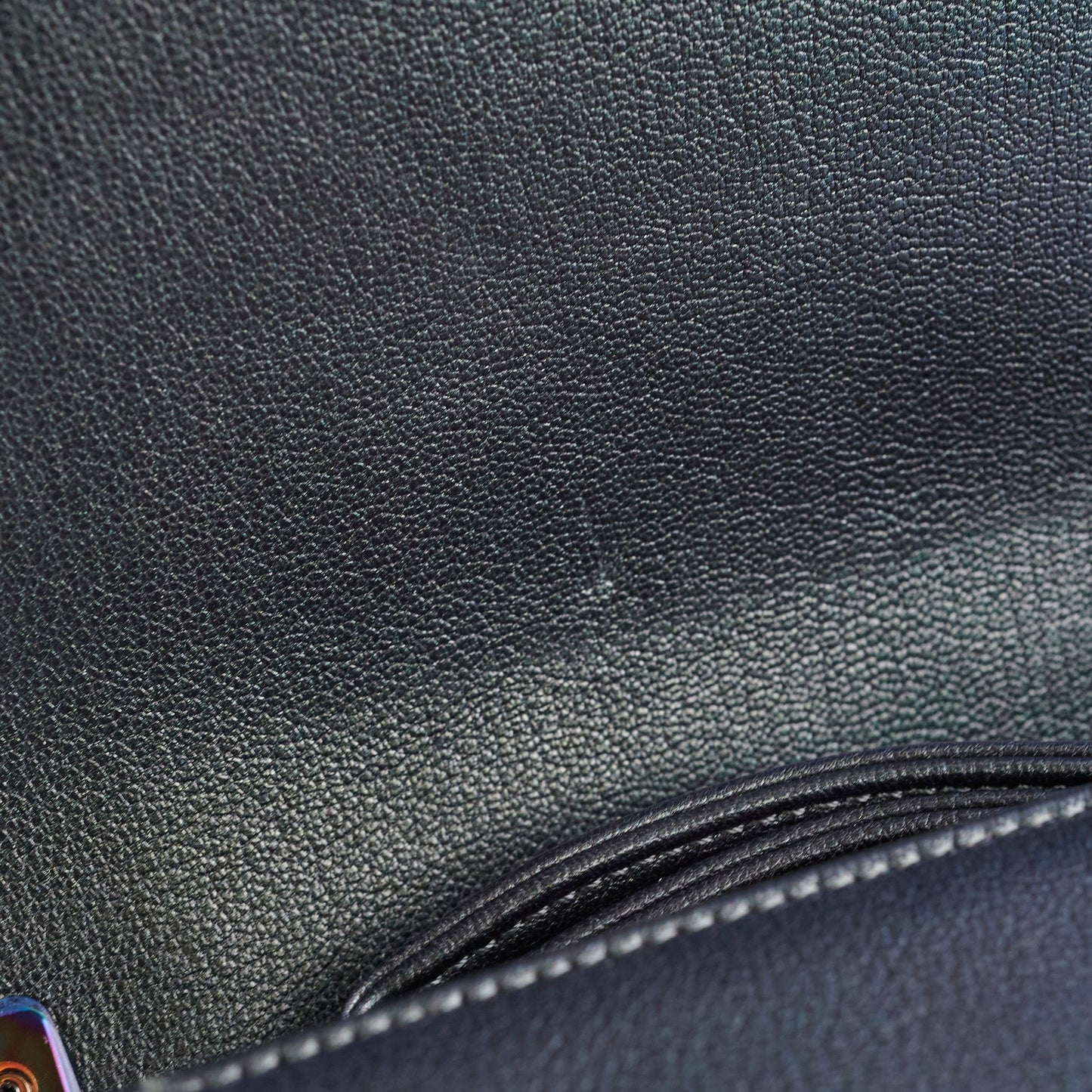Chanel Small Iridescent Green Goatskin Boy