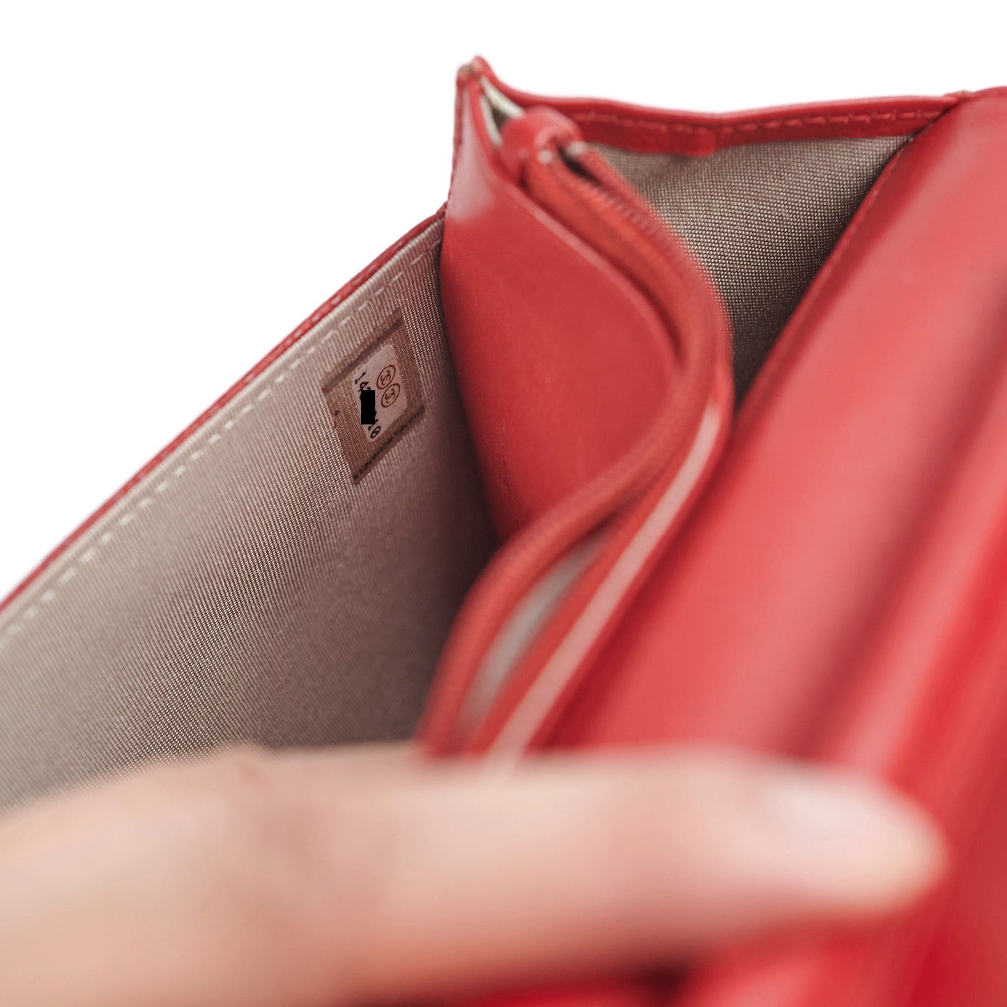 Chanel Coco Mark Caviar Red Wallet On Chain Woc