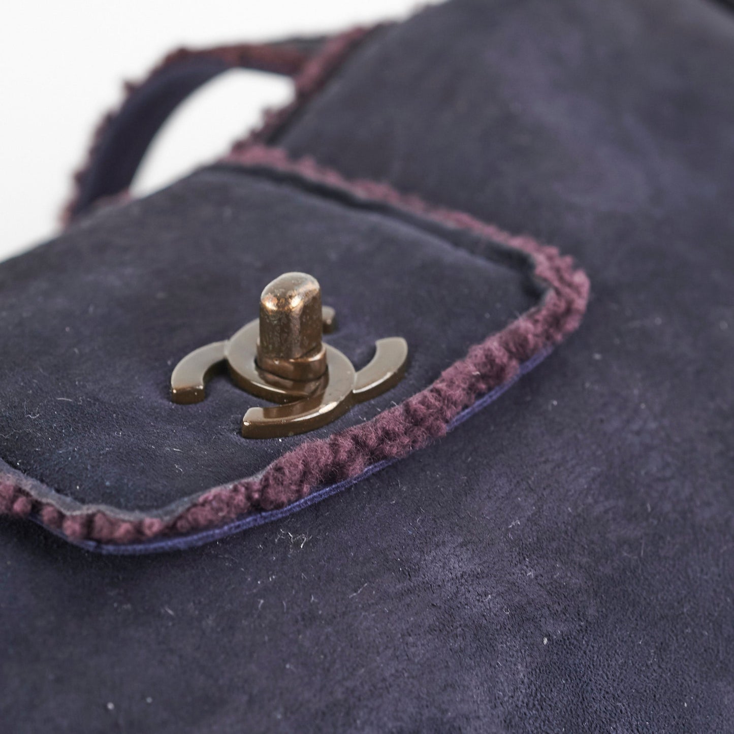 Chanel  Suede Tote Navy
