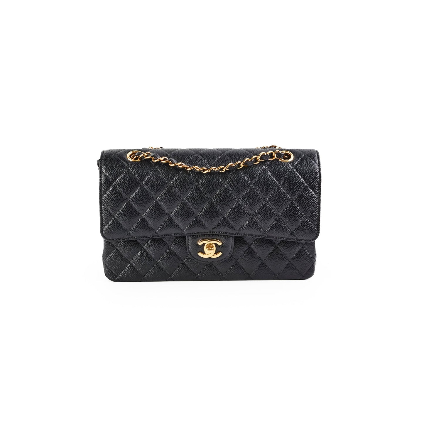 Chanel Caviar Medium/Large Double Classic Flap Black 2022