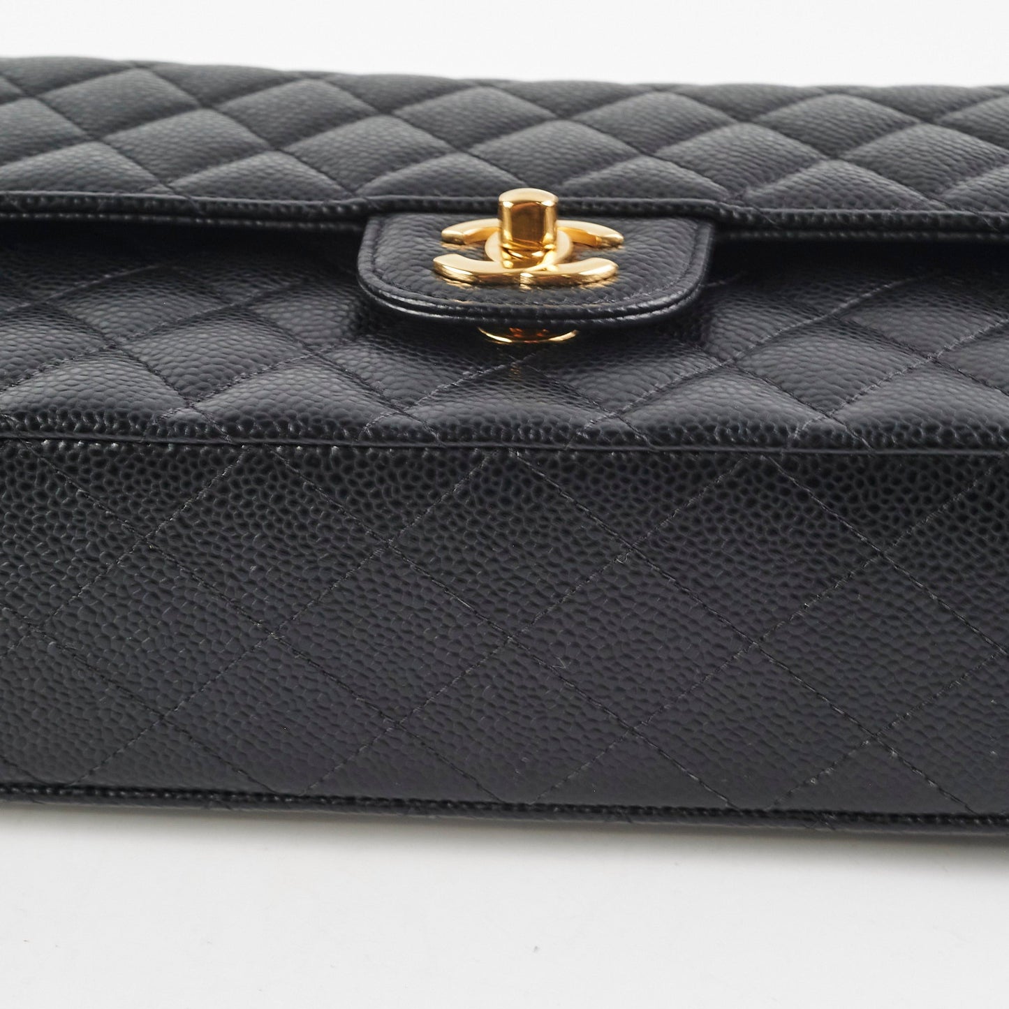 Chanel Caviar Medium/Large Double Classic Flap Black 2022