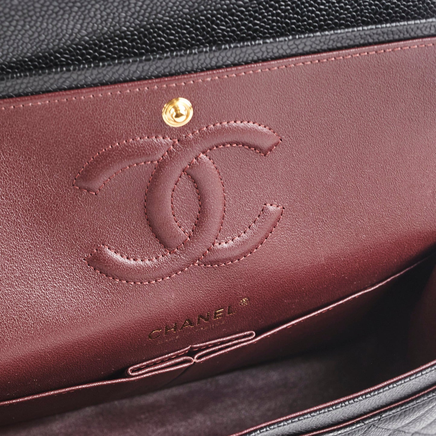 Chanel Caviar Medium/Large Double Classic Flap Black 2022
