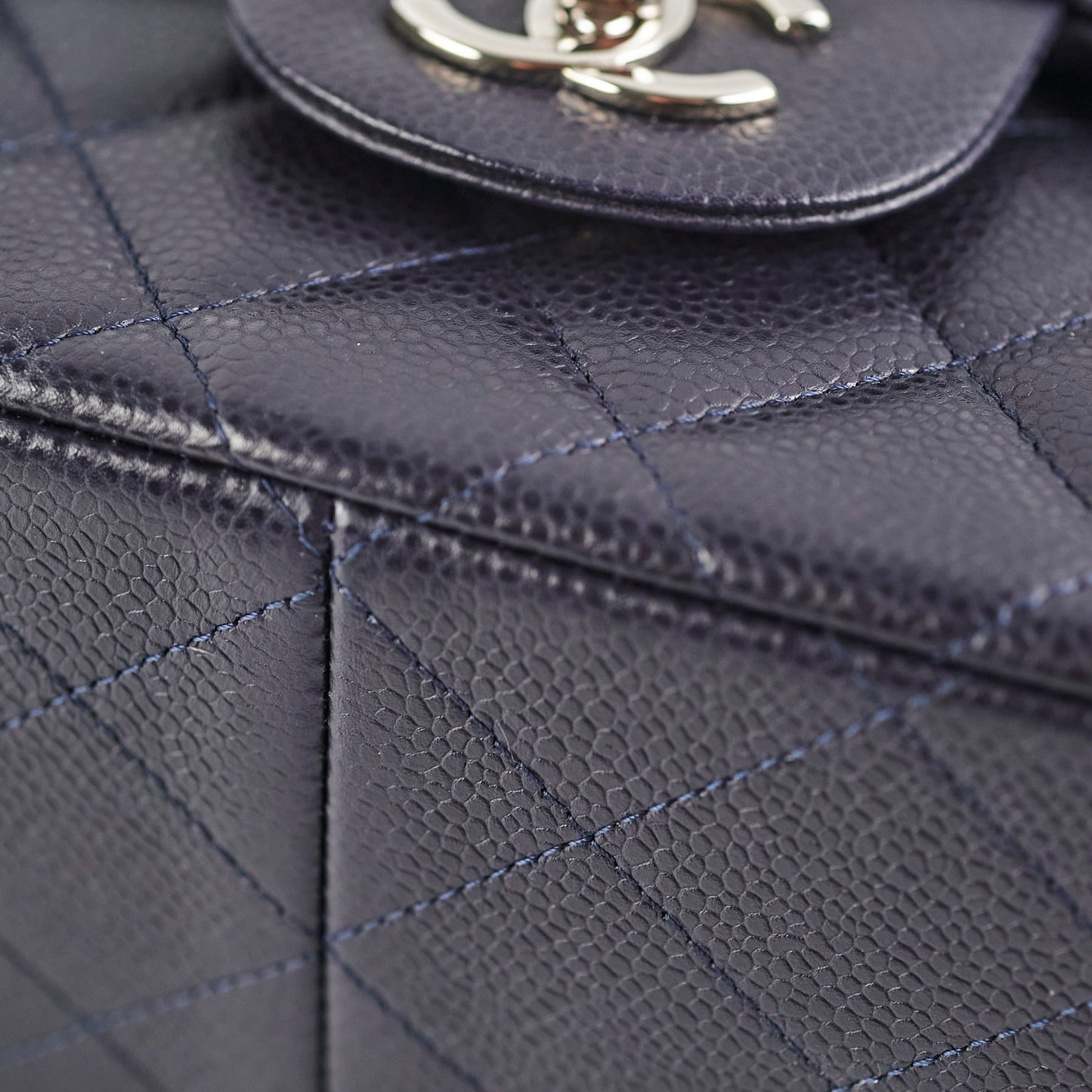 Chanel Jumbo Classic Double Flap Caviar Purple