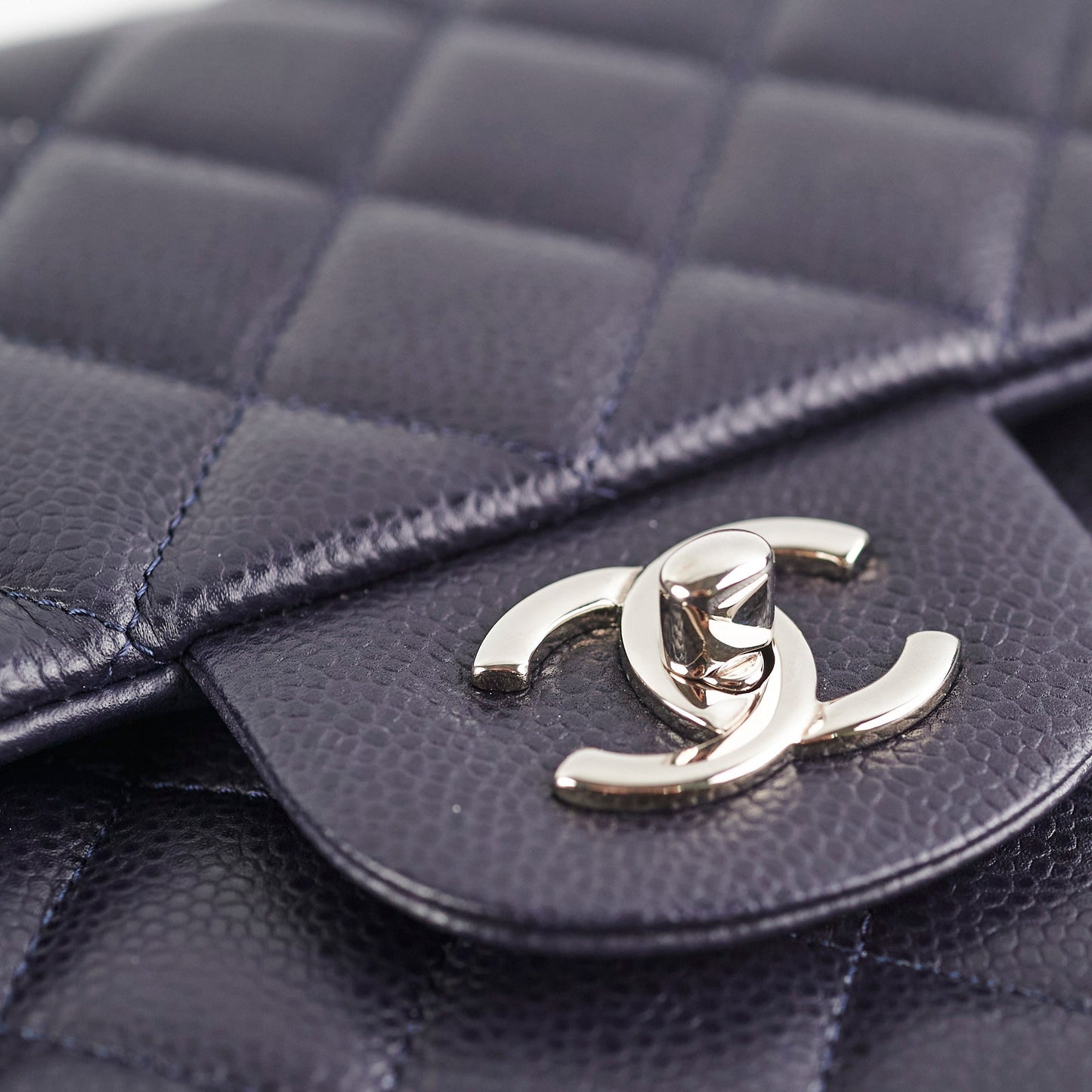 Chanel Jumbo Classic Double Flap Caviar Purple