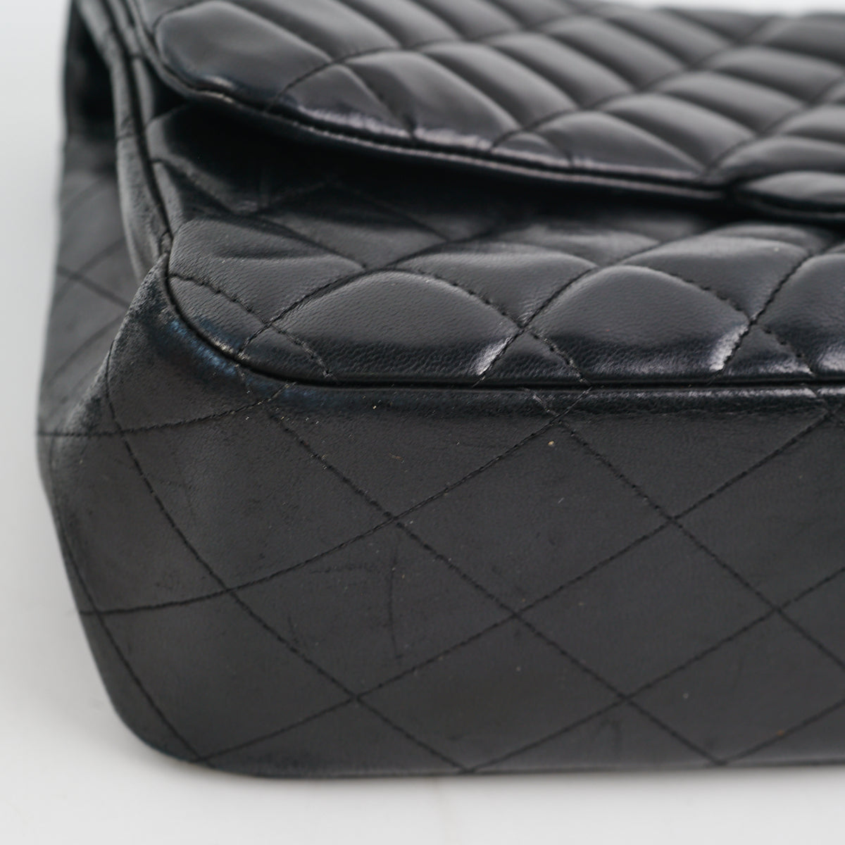 Chanel Black Jumbo Single Flap Black