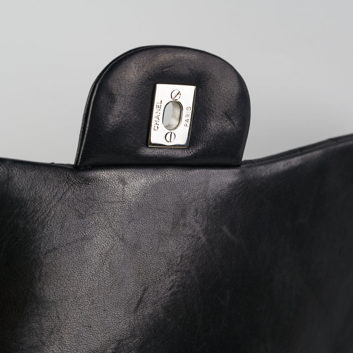 Chanel Black Jumbo Single Flap Black