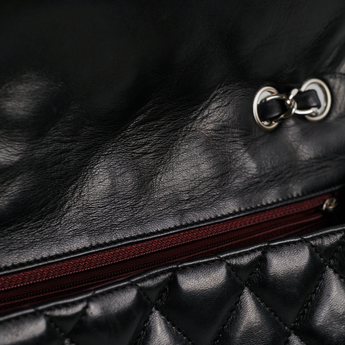 Chanel Black Jumbo Single Flap Black