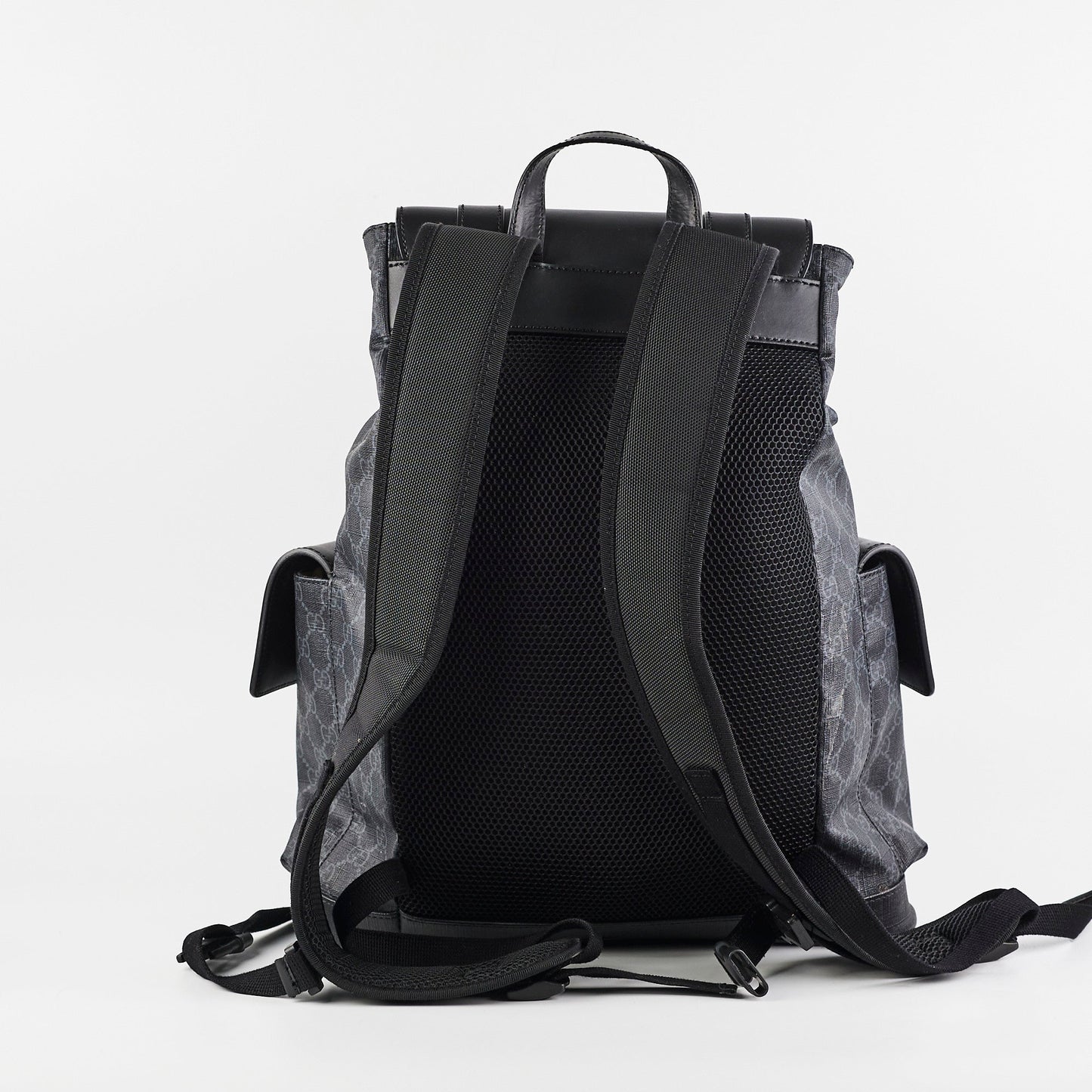 Gucci Black Monogram Backpack