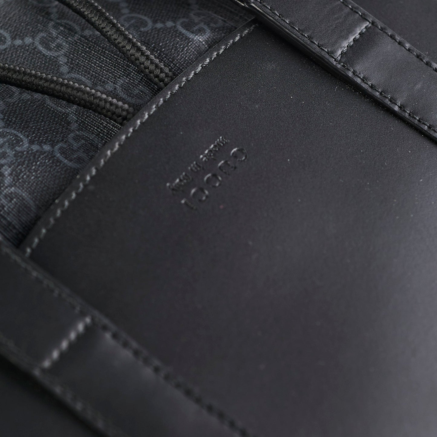 Gucci Black Monogram Backpack