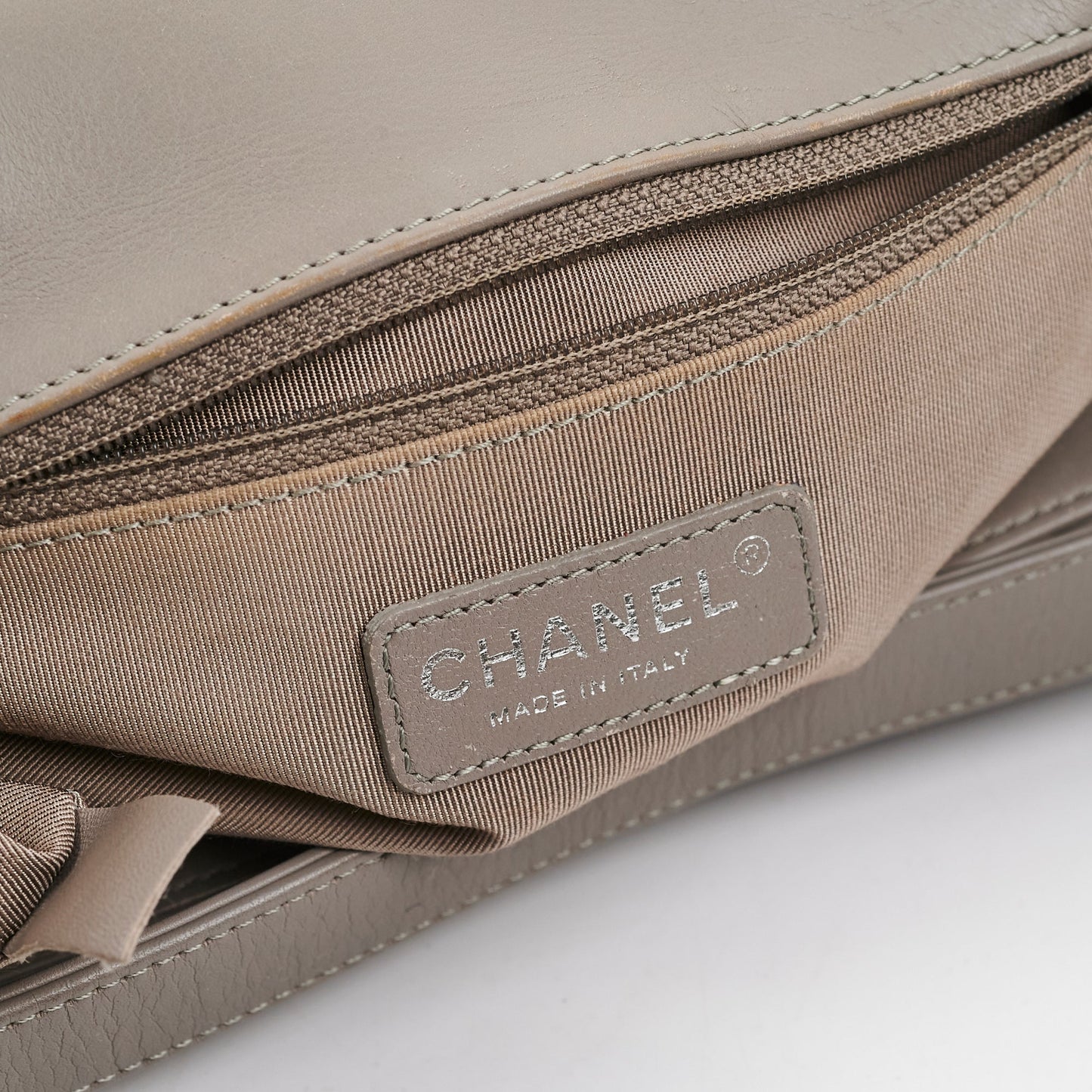 Chanel New Boy Lambskin Grey
