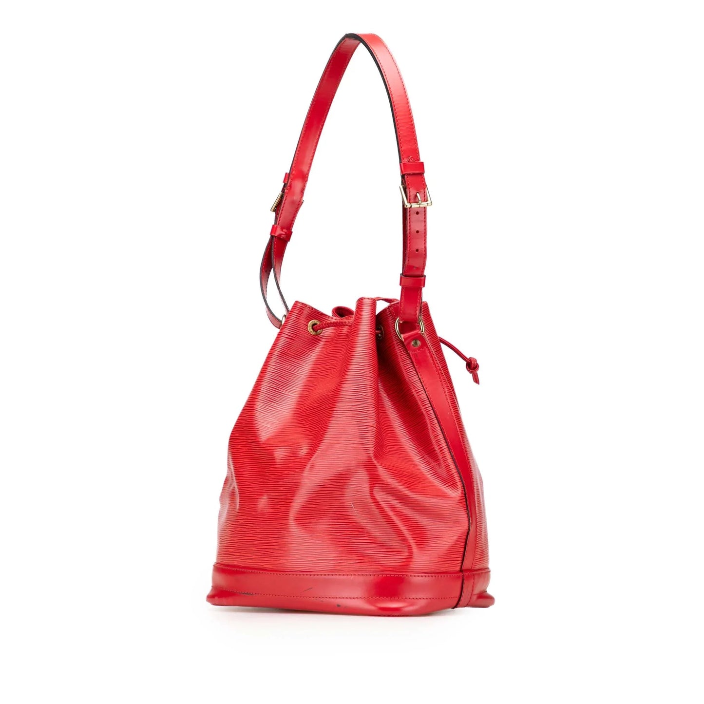 Red Louis Vuitton Epi Noe GM Bucket Bag