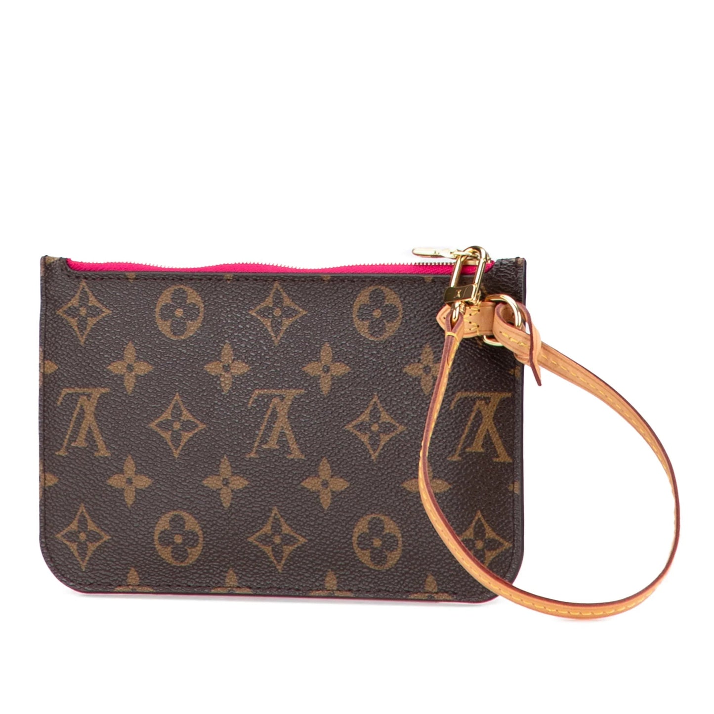Brown Louis Vuitton Monogram Neverfull Pouch
