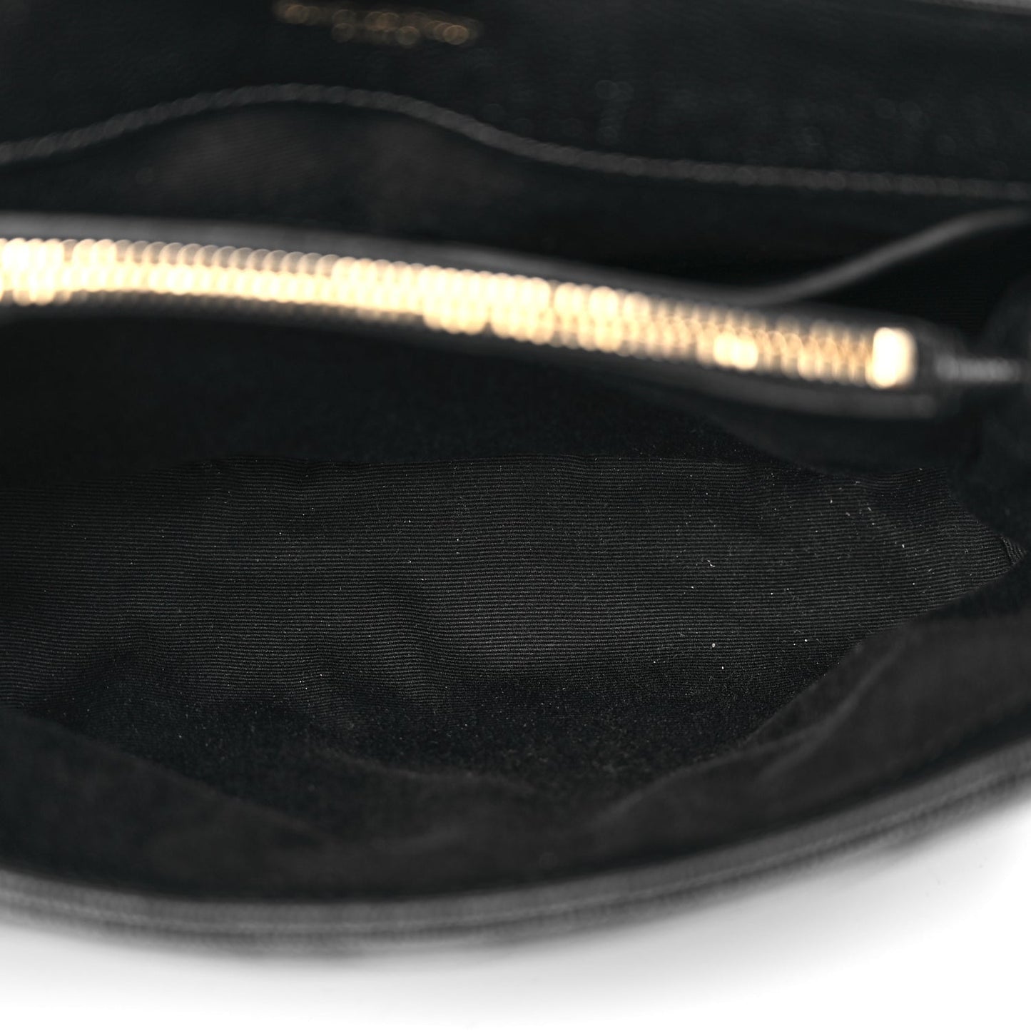 Saint Laurent Grain de Poudre Calfskin Y Quilted Monogram Small Loulou Chain Satchel Black