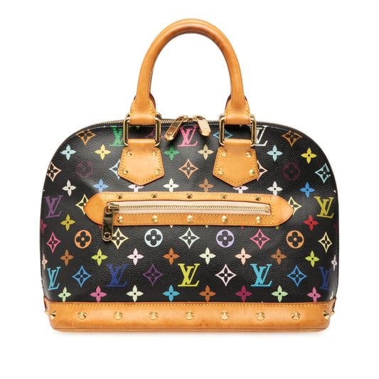 Black Louis Vuitton Monogram Multicolore Alma PM Handbag