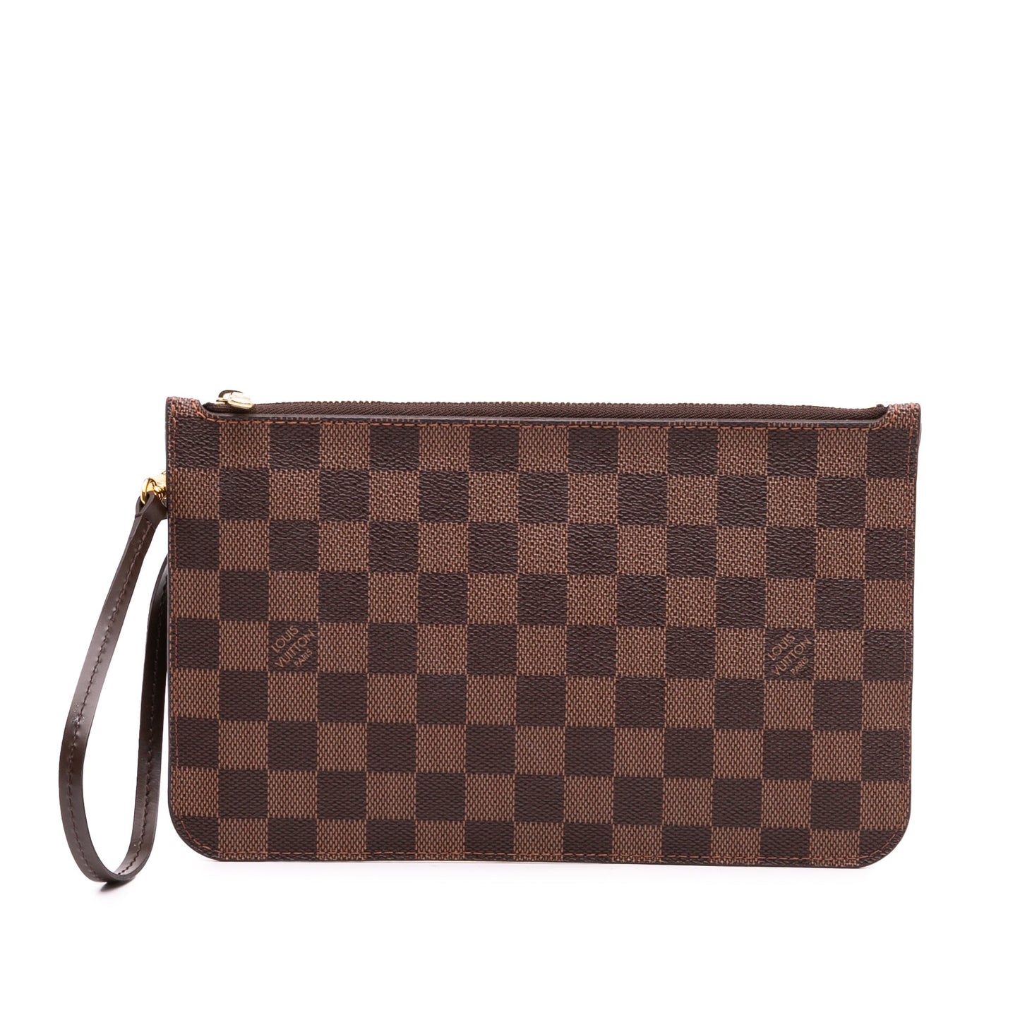 Brown Louis Vuitton Damier Ebene Neverfull Pochette Pouch