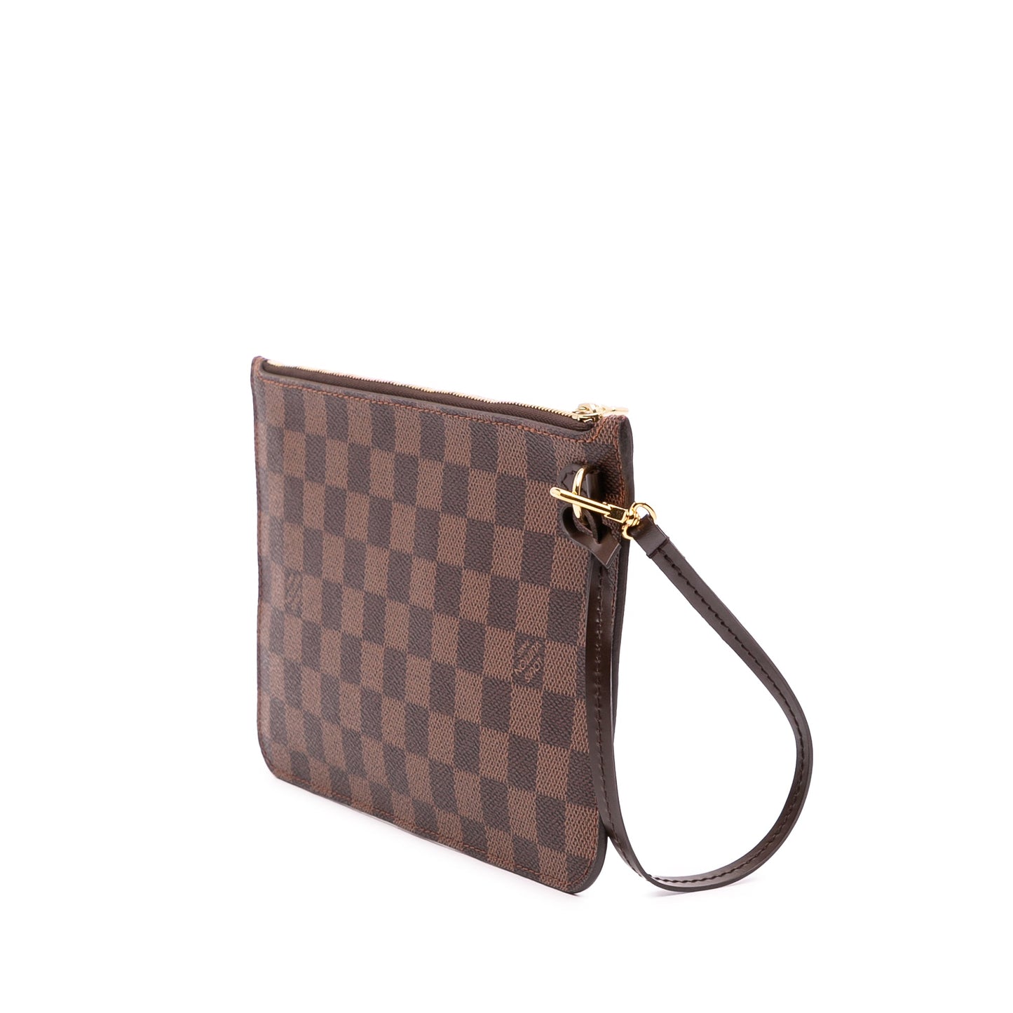 Brown Louis Vuitton Damier Ebene Neverfull Pochette Pouch