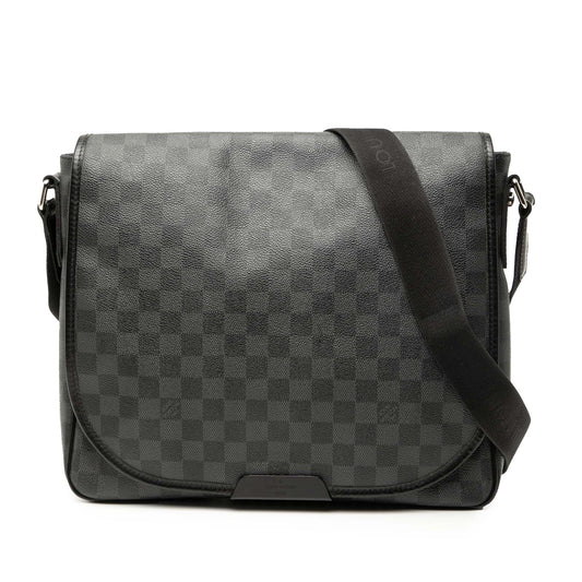 Black Louis Vuitton Damier Graphite Daniel MM Crossbody Bag