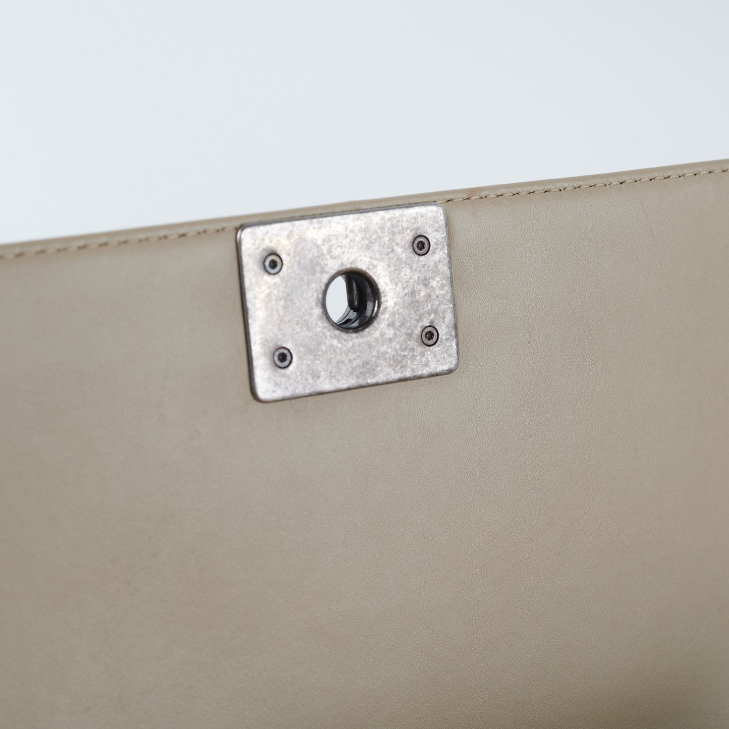 Deal of The Week -  Chanel Old Medium Boy Patent Leather Beige