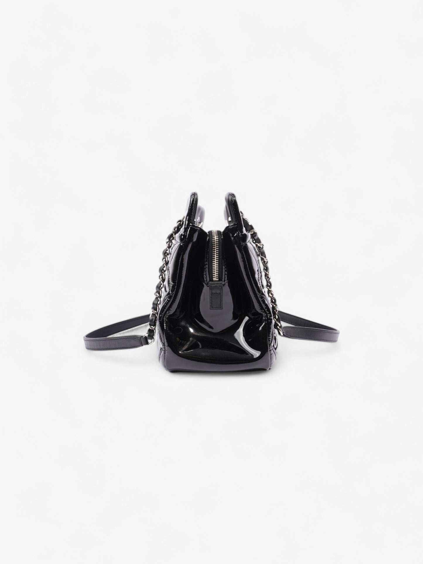 Chanel Timeless CC Shopping Tote Black Patent Leather Medium