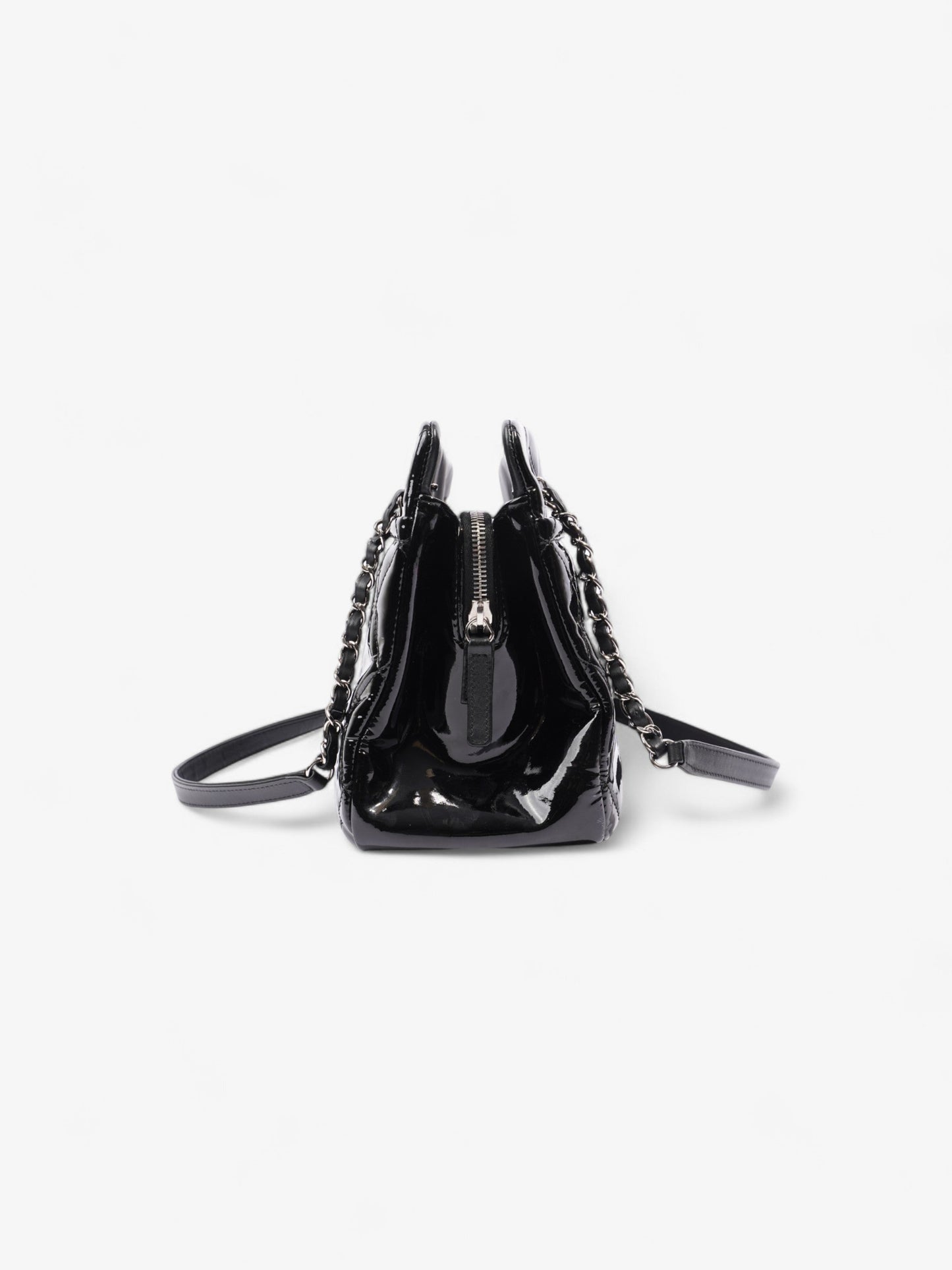 Chanel Timeless CC Shopping Tote Black Patent Leather Medium