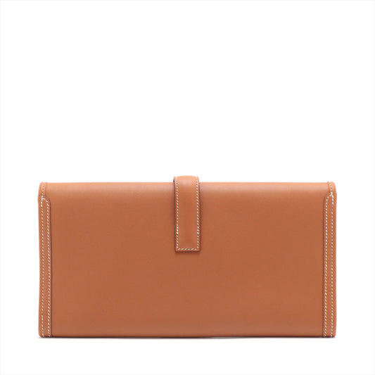 Hermes Jige Clutch Gold