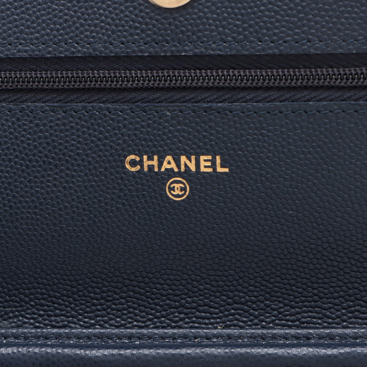 Chanel Caviar Wallet On Chain WOC Navy (microchipped)