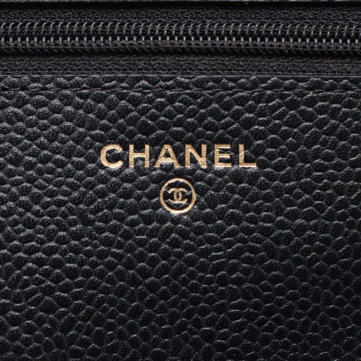 Chanel Caviar Wallet On Chain WOC Black (microchipped)