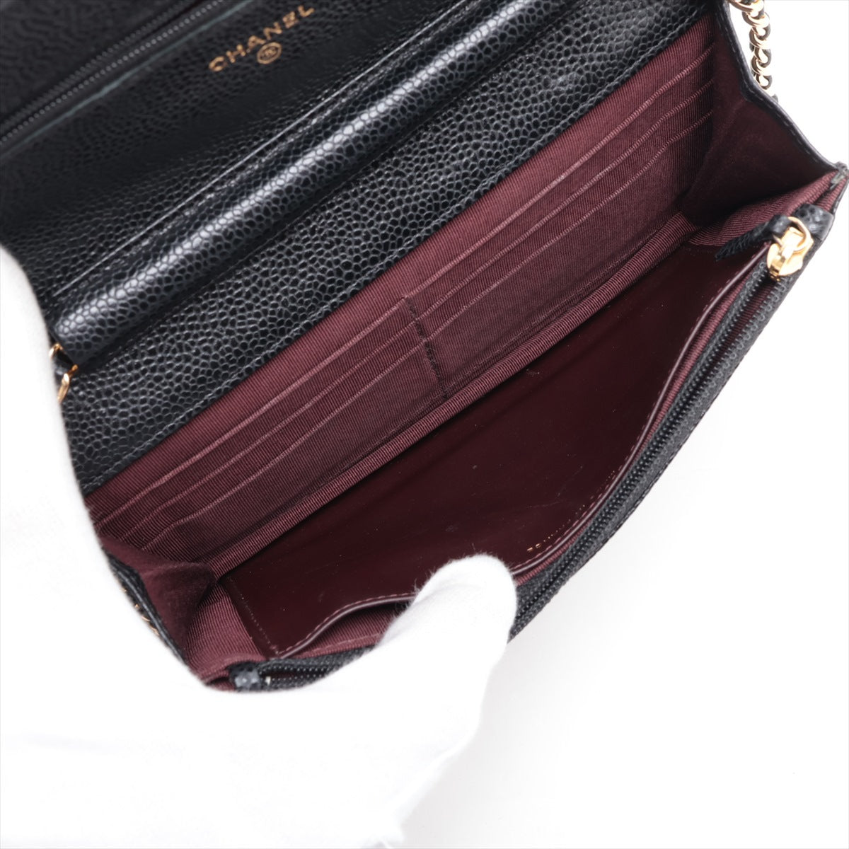 Chanel WOC Caviarskin Wallet On Chain Black - 21 series