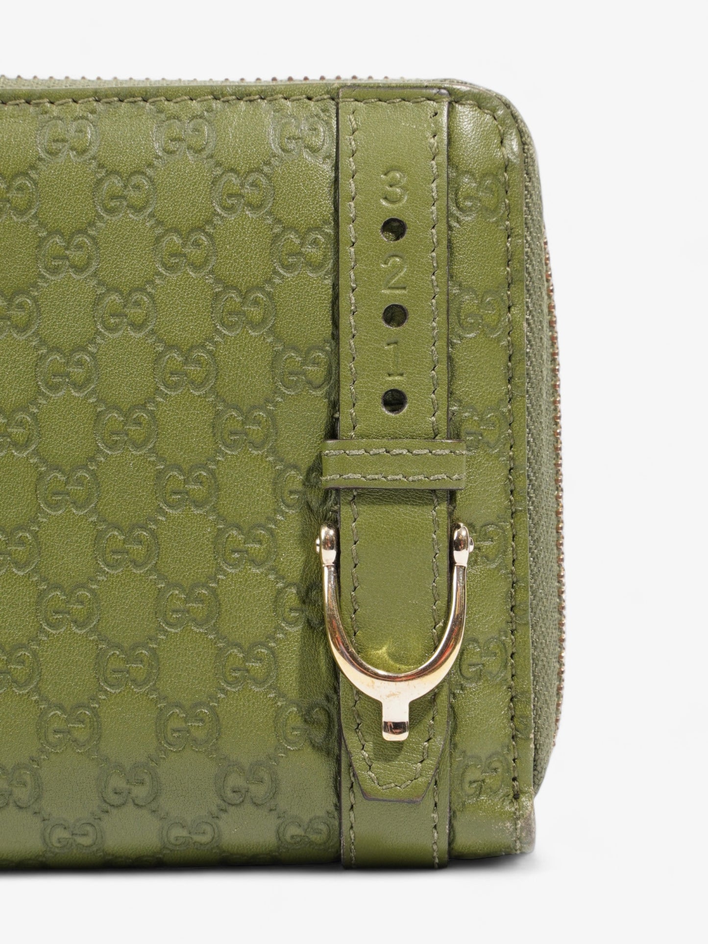 Gucci Microguccissima Continental Wallet Green Embossed Leather