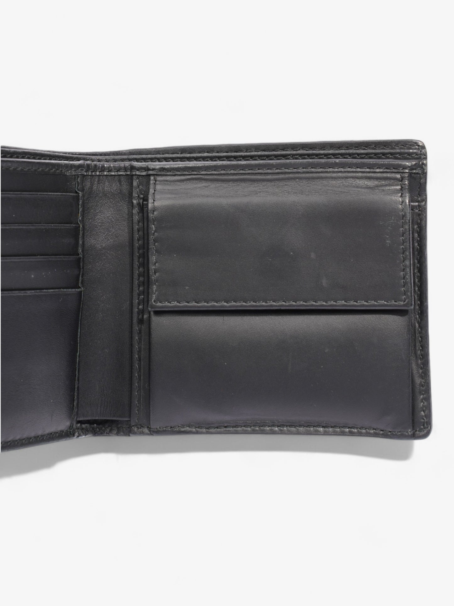 Gucci Guccissima Compact Wallet Black Leather