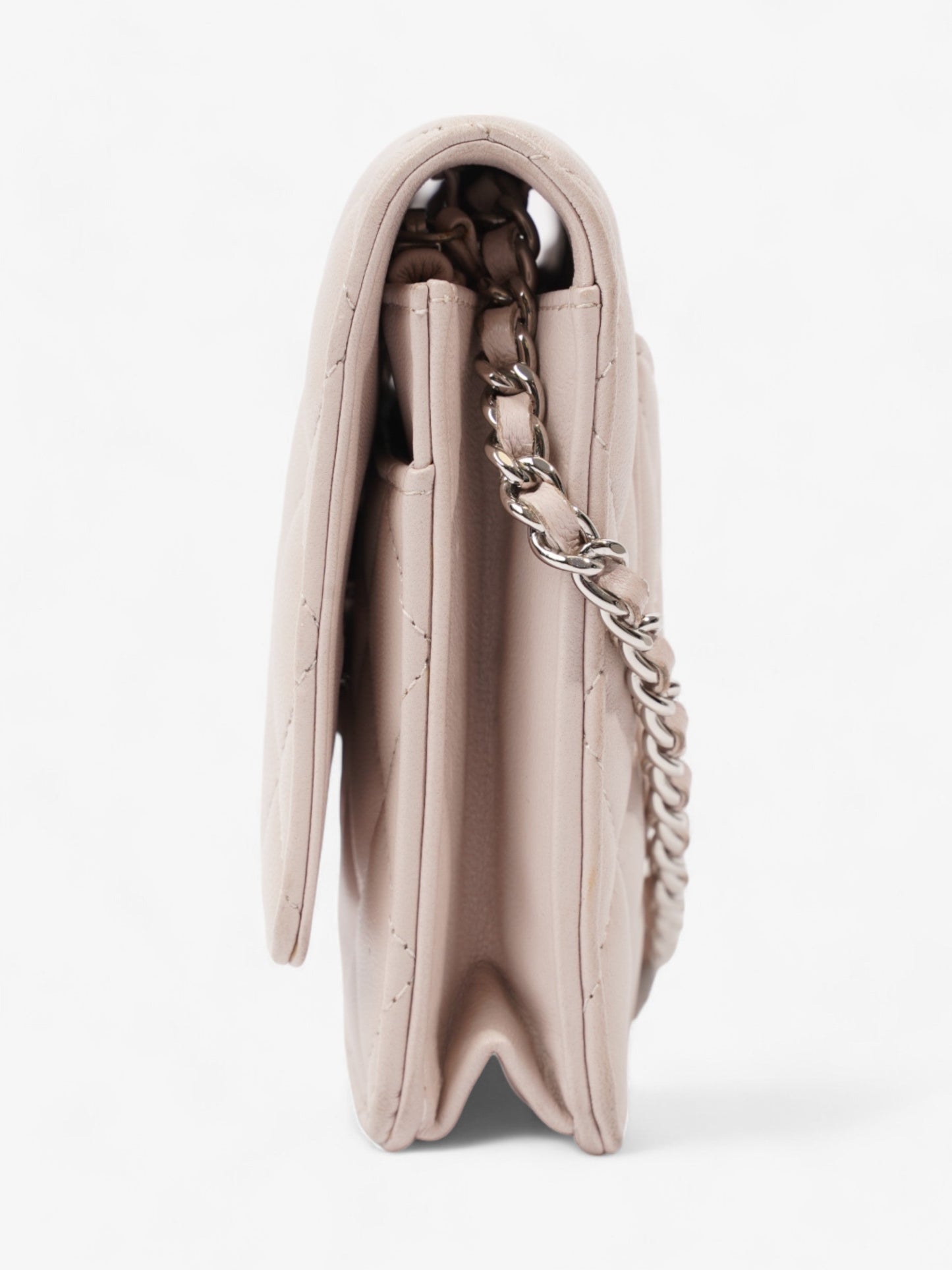 Chanel Classic Wallet On Chain Pale Pink Lambskin Leather