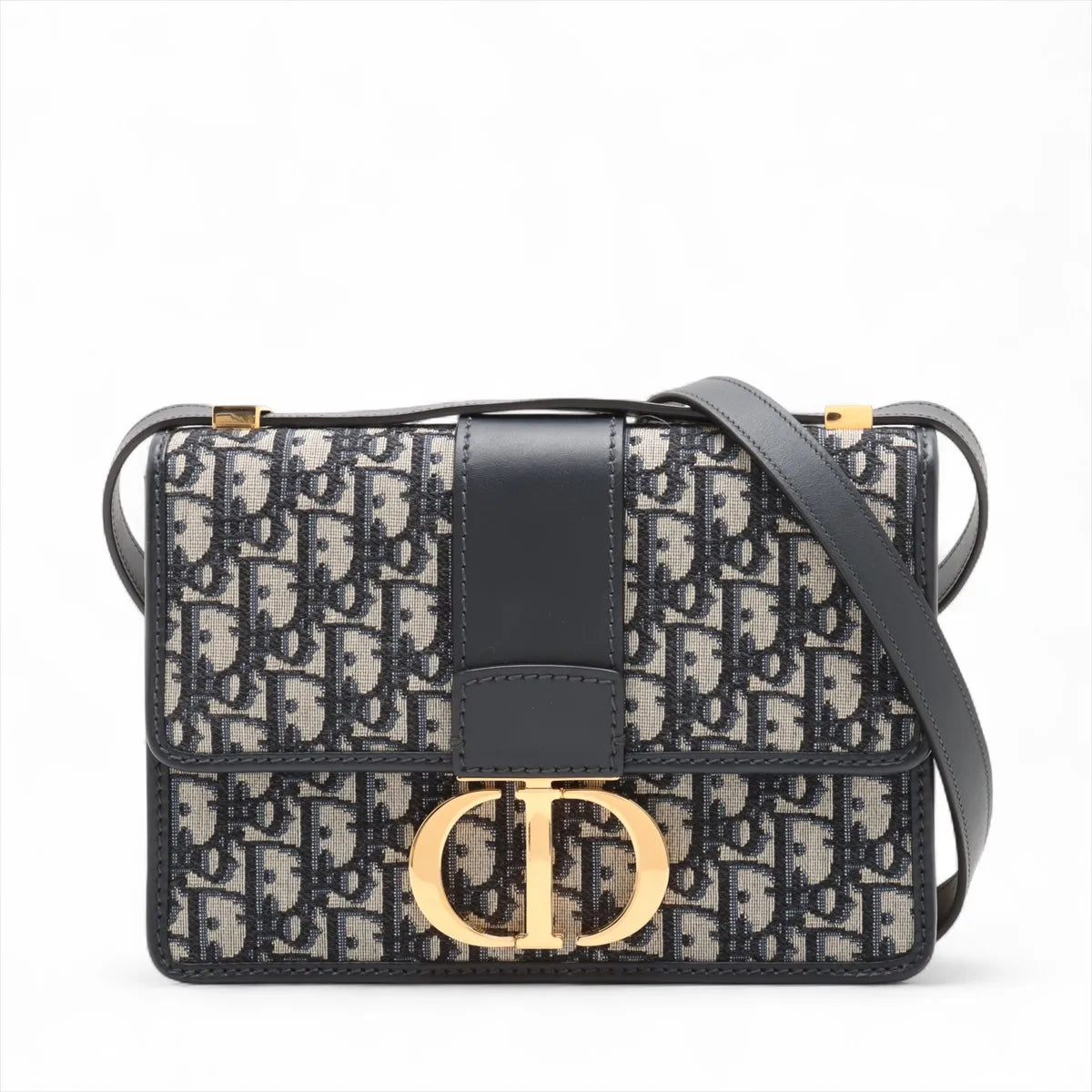 Christian Dior Blue Dior Oblique Jacquard 30 Montaigne Bag with Chain [Clearance Sale]