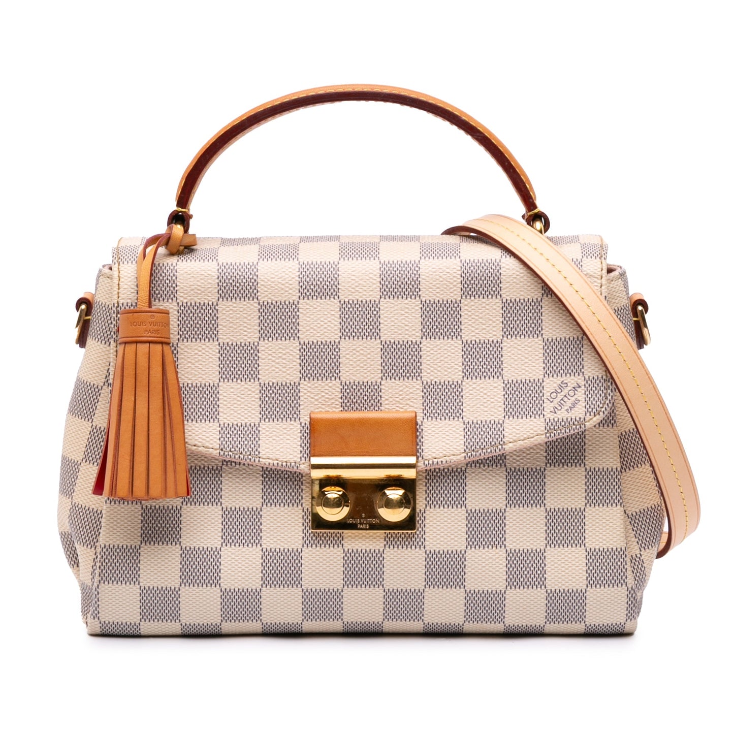 White Louis Vuitton Damier Azur Croisette Satchel