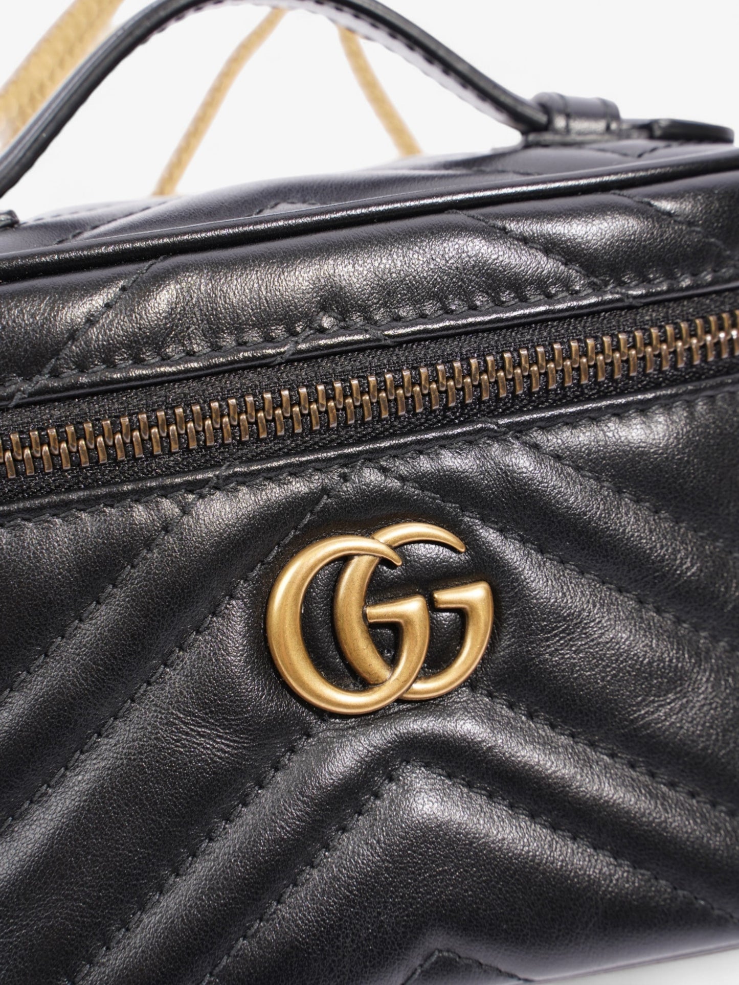 Gucci GG Marmont Vanity Black Matelasse Leather Mini