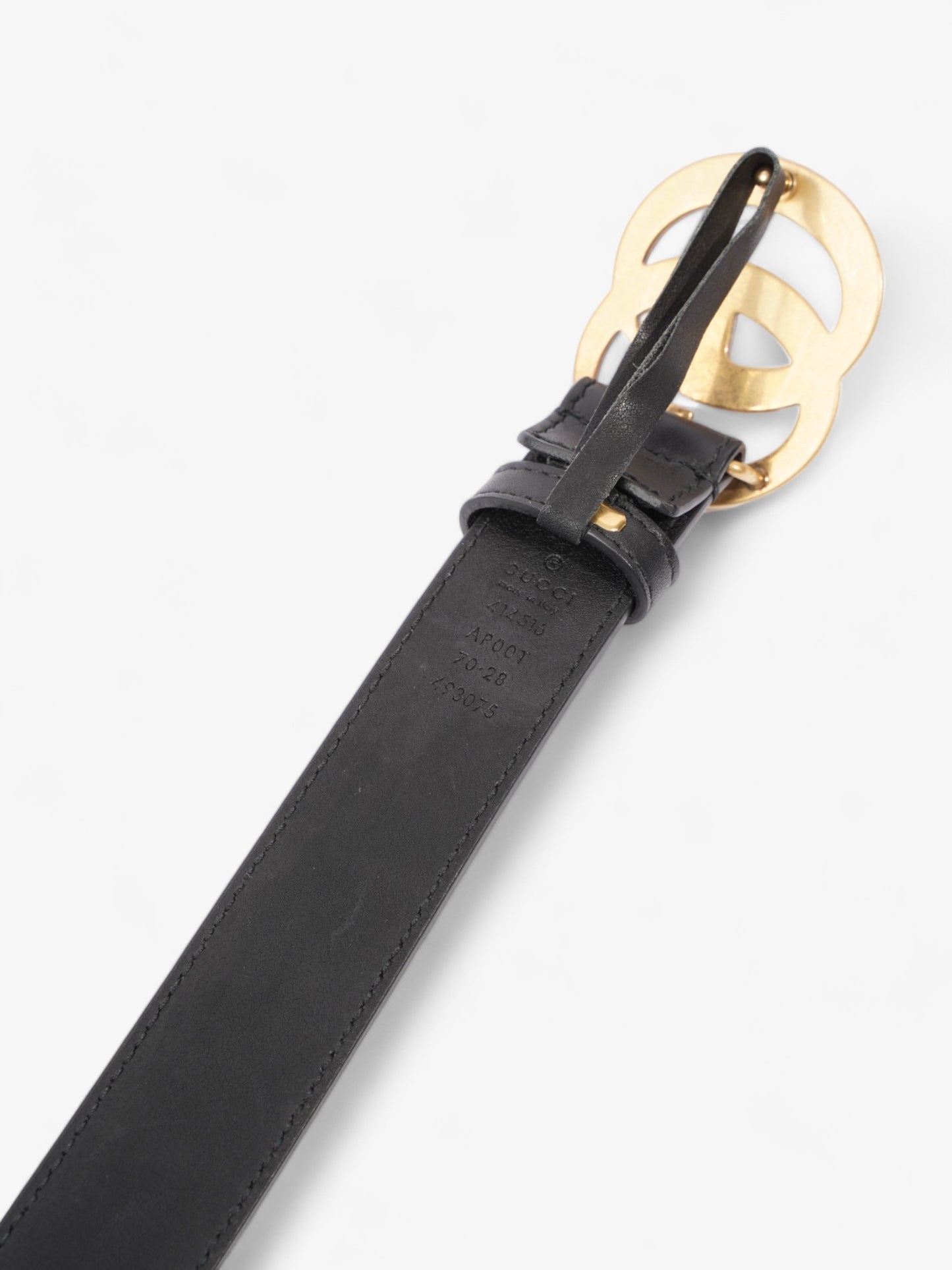 Gucci GG Marmont Thin Belt Black Leather 70cm 28"