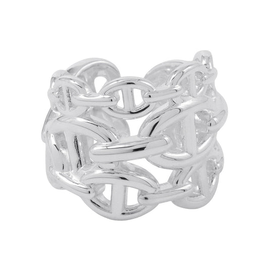 HERMES Chaine d'Ancre Anchene Ring Size GM/52 SV925