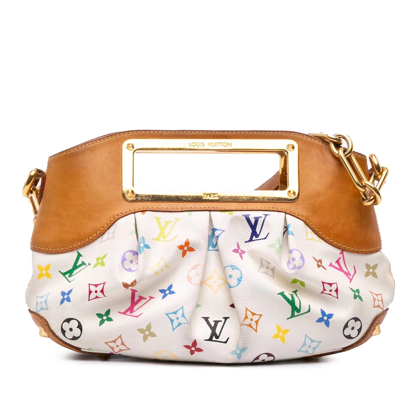 White Louis Vuitton Monogram Multicolore Judy PM Satchel
