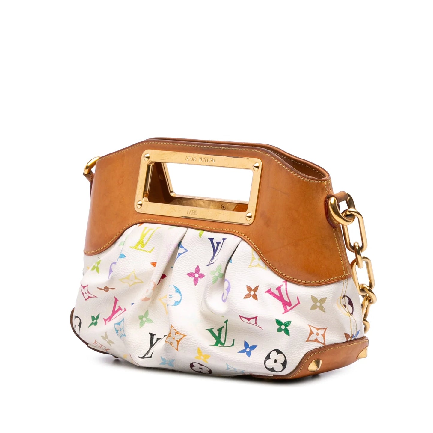 White Louis Vuitton Monogram Multicolore Judy PM Satchel