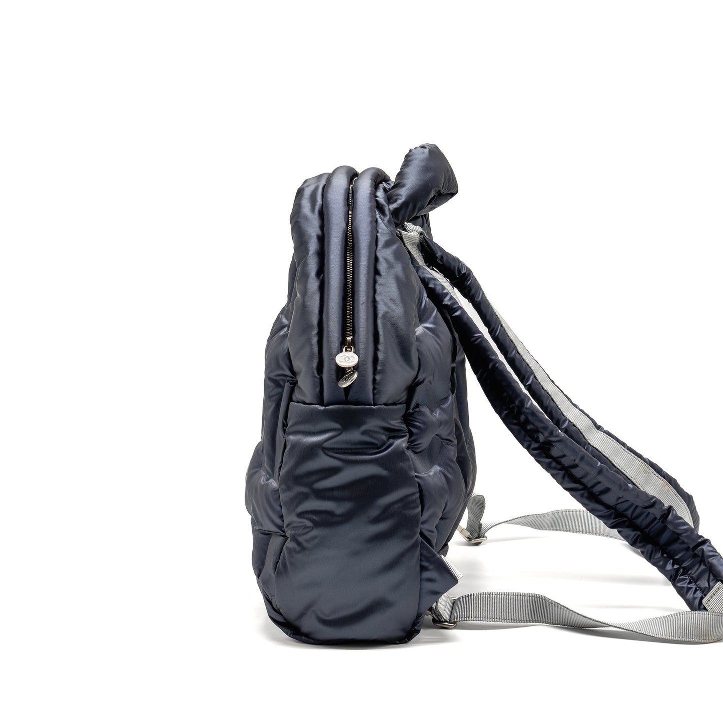Chanel Doudone Padded Backpack Nylon Dark Grey