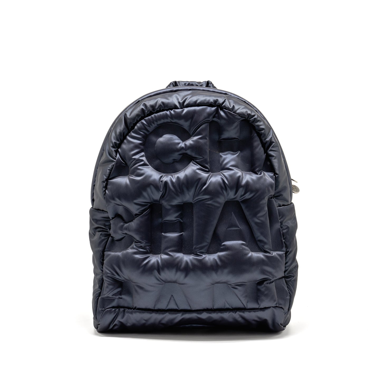 Chanel Doudone Padded Backpack Nylon Dark Grey