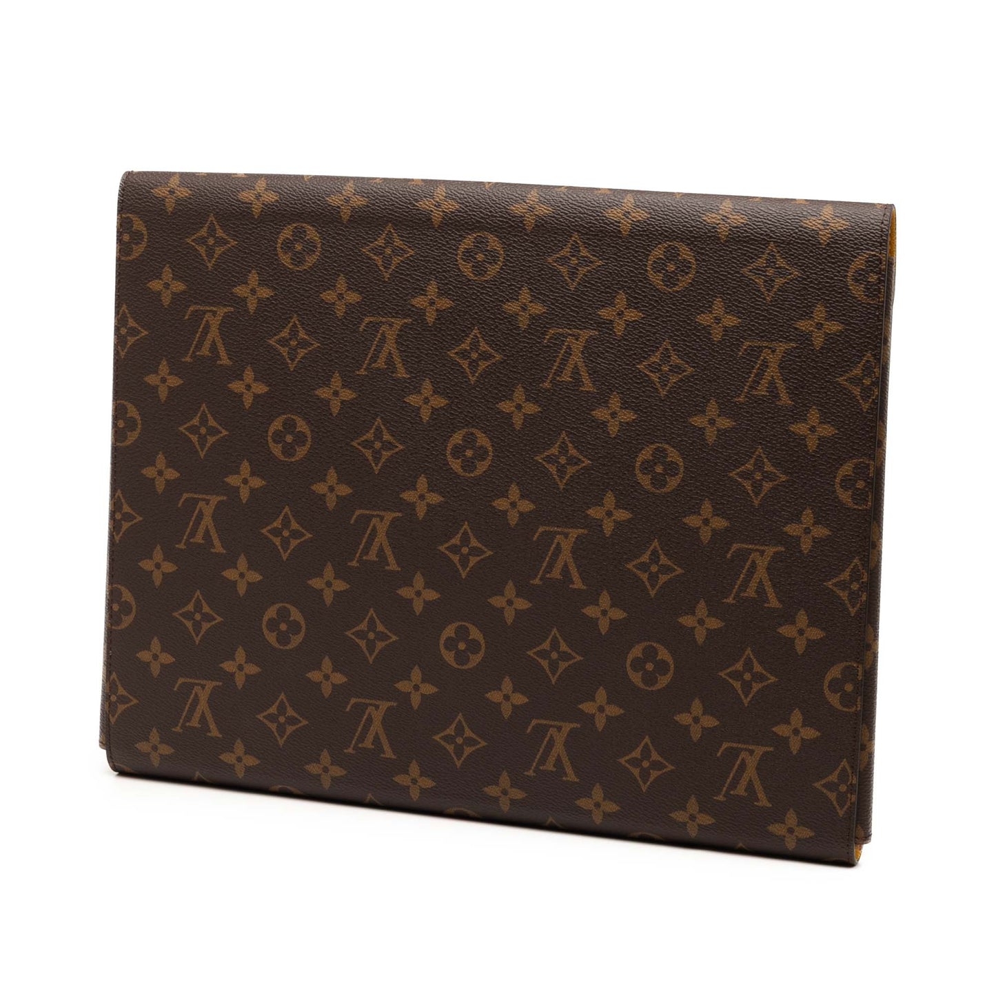 Brown Louis Vuitton Monogram Mark Folder Clutch Bag