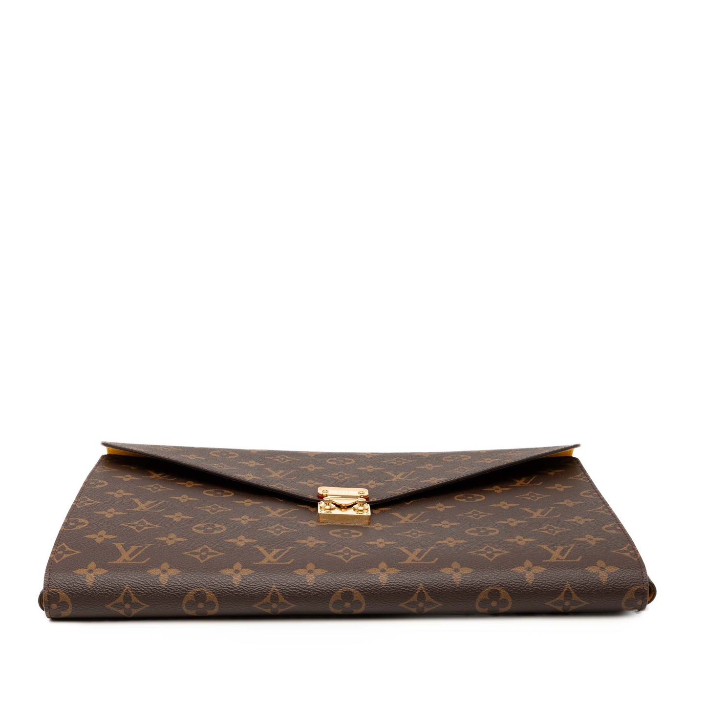 Brown Louis Vuitton Monogram Mark Folder Clutch Bag