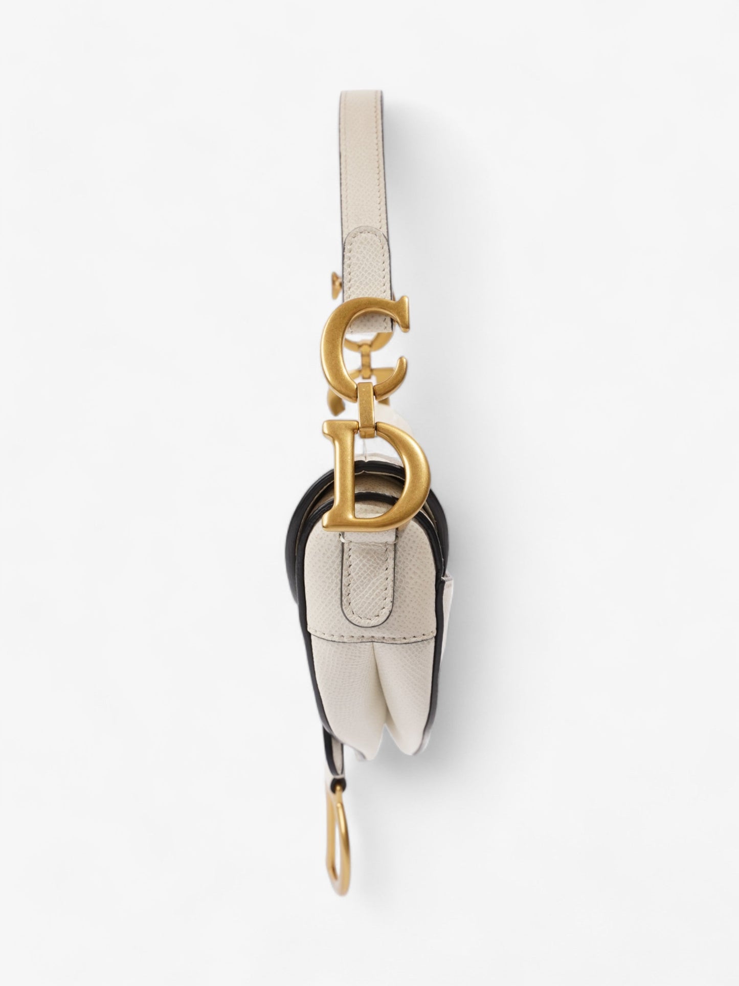 Christian Dior Saddle Bag White Calfskin Leather Mini