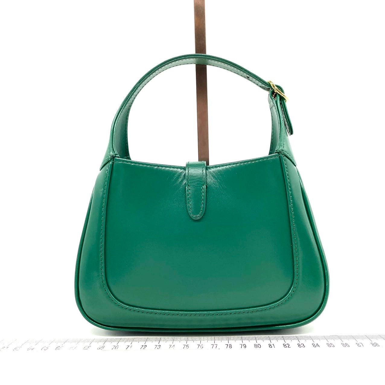Gucci Jackie 1961 Mini Handbag in Green Leather with Adjustable Strap