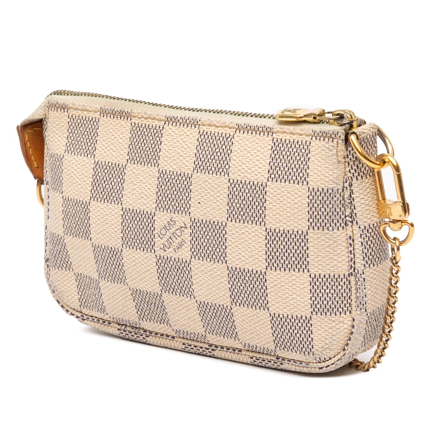 White Louis Vuitton Damier Azur Mini Pochette Accessoires Handbag