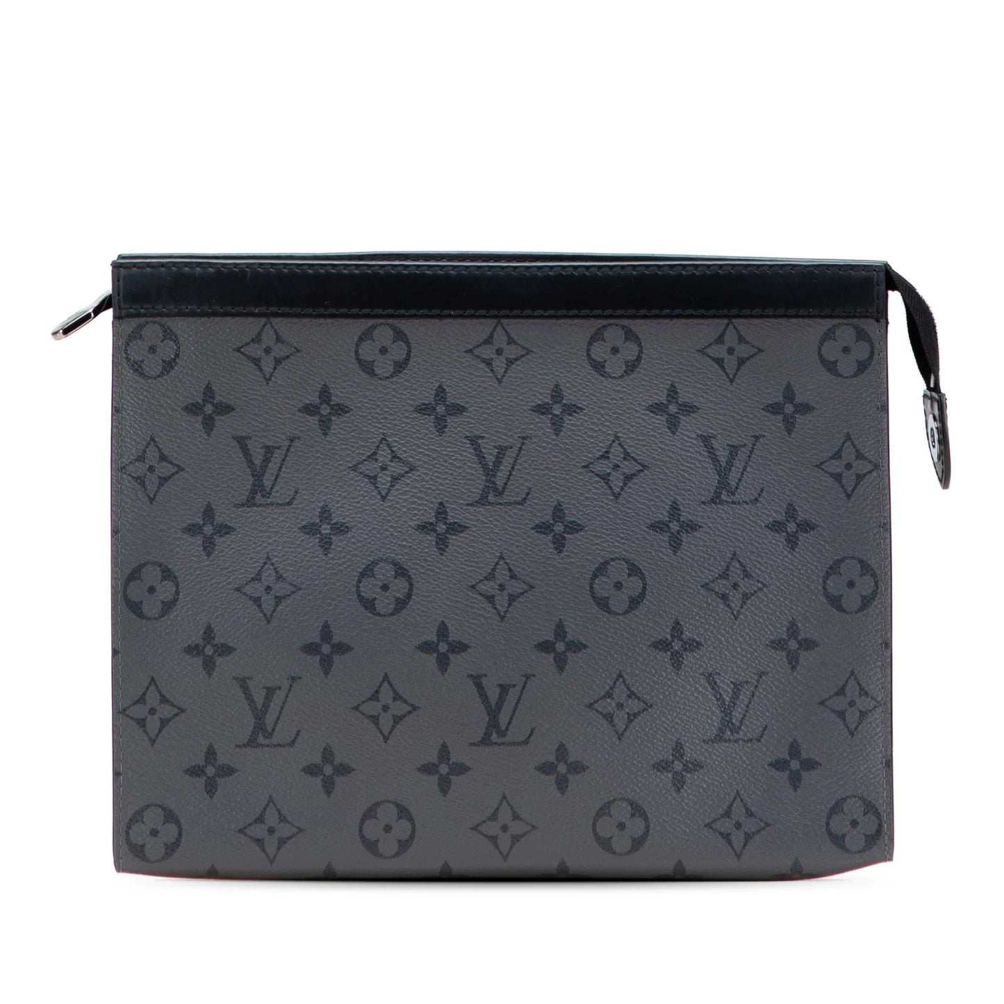 Gray Louis Vuitton Monogram Eclipse Reverse Pochette Voyage MM Clutch Bag