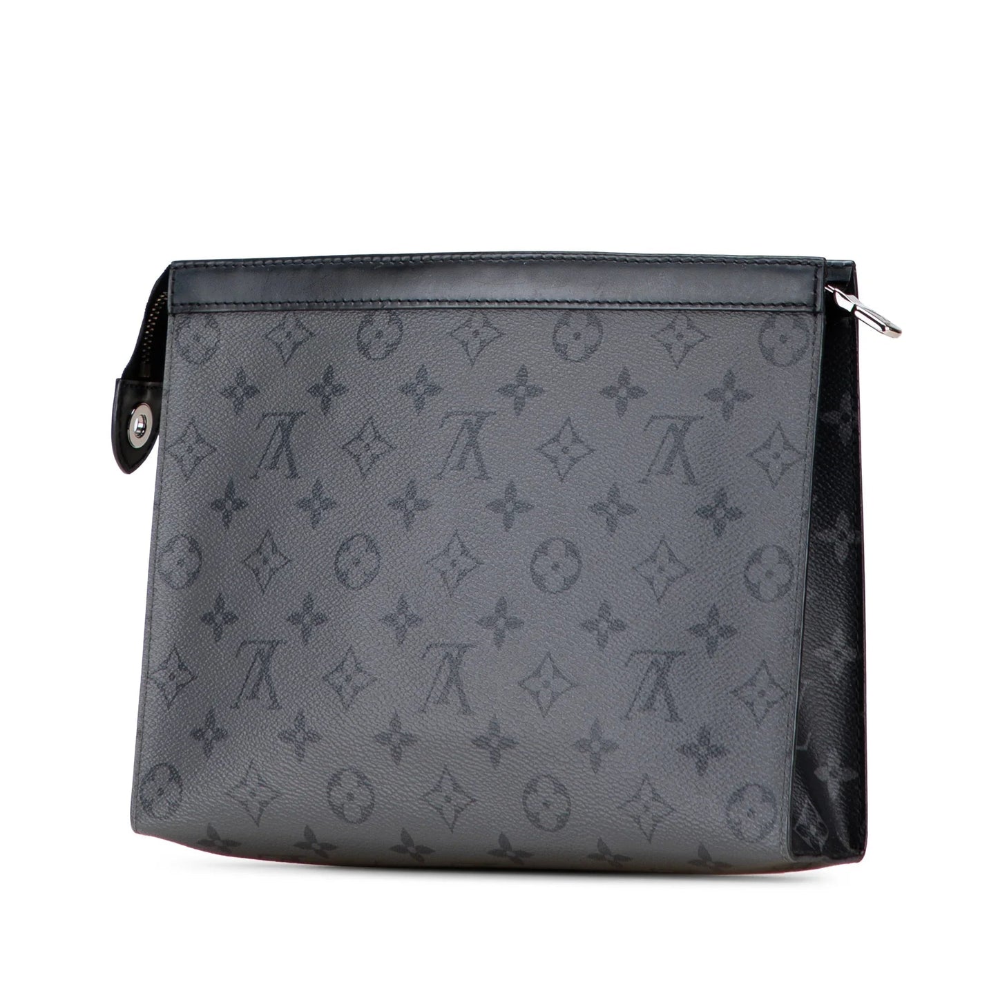Gray Louis Vuitton Monogram Eclipse Reverse Pochette Voyage MM Clutch Bag