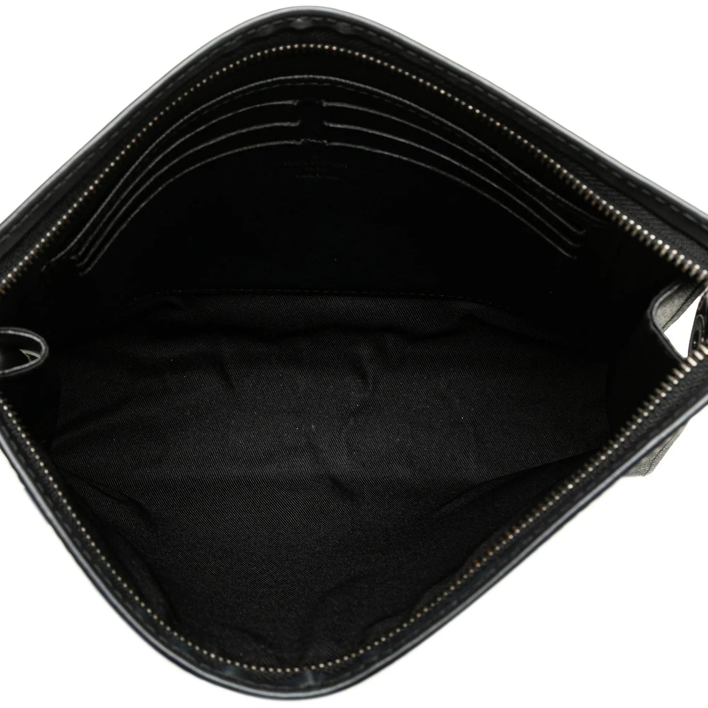 Gray Louis Vuitton Monogram Eclipse Reverse Pochette Voyage MM Clutch Bag